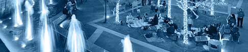 Picnicking at the fountains in Waterway Square in The Woodlands, TX.