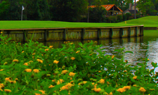 A golf course in The Woodlands, TX.